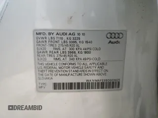 2011 Audi Q7 Prestige z VIN WA1VMAFE9BD003925, wystawiony jako Copart lot #46988635 z przebiegiem 243 263 mil mil oraz Szkoda całkowita • Salvage title. Historia ofert i sprzedaży dostępna na DreamBid. Obrazek 13.