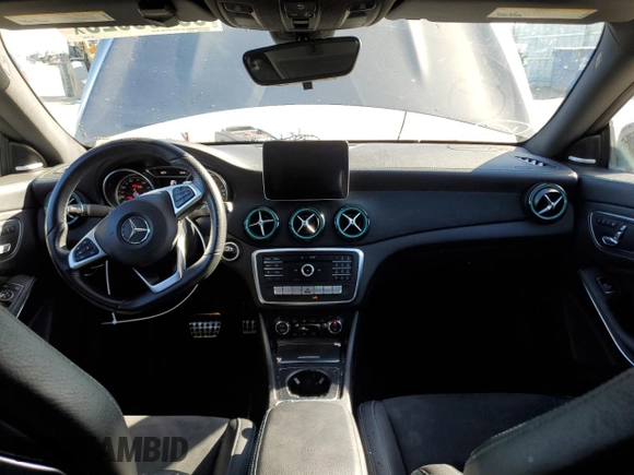 2017 Mercedes-Benz CLA with VIN WDDSJ4EB7HN440955, listed as a Copart auction lot 38363923 with 56,973 mi miles. Bid and sale history available at carsss.com. Image 8.