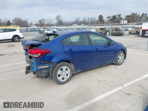 2017 Kia Forte LX with VIN 3KPFK4A79HE124164, listed as a IAAI auction lot 41684647 with 134,058 mi miles and . Bid and sale history available at carsss.com. Image 4.