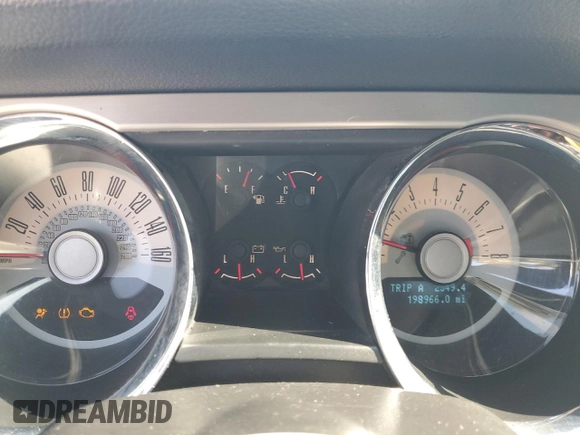 2011 Ford Mustang V6 with VIN 1ZVBP8AM8B5166239, listed as a Copart auction lot 53155725 with 198,966 mi miles and Clean Title. Bid and sale history available at carsss.com. Image 9.
