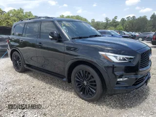2022 Infiniti QX80 SENSORY with VIN JN8AZ2BF7N9740918, listed as a Copart auction lot 65085234 with 56,758 mi miles and Salvage Title. Bid and sale history available at carsss.com. Image 4.