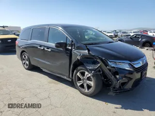 2018 Honda Odyssey Touring with VIN 5FNRL6H80JB065039, listed as a Copart auction lot 54944595 with 81,987 mi miles and Salvage Title. Bid and sale history available at carsss.com. Image 4.