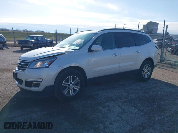 2015 Chevrolet Traverse LT with VIN 1GNKVGKD5FJ285226, listed as a IAAI auction lot 41824716 with 140,924 mi miles and . Bid and sale history available at DreamBid. Image 2.