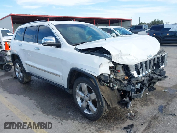 2013 Jeep Grand Cherokee Overland with VIN 1C4RJECT6DC533434, listed as a IAAI auction lot 41656116 with 122,809 mi miles. Bid and sale history available at carsss.com. Image 1.