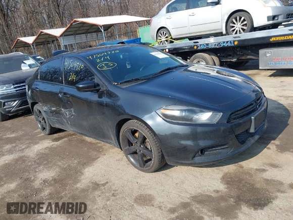 2015 Dodge Dart SXT with VIN 1C3CDFBB4FD180656, listed as a IAAI auction lot 41504520 with 105,525 mi miles. Bid and sale history available at carsss.com. Image 1.
