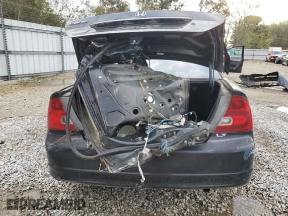 2003 Honda Civic LX with VIN 1HGEM22553L021820, listed as a Copart auction lot 51187205 with Not Provided miles and Salvage Title. Bid and sale history available at DreamBid. Image 6.