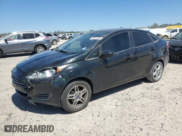 2017 Ford Fiesta SE with VIN 3FADP4BJ9HM110280, listed as a Copart auction lot 50011825 with 88,923 mi miles and Salvage Title. Bid and sale history available at carsss.com. Image 1.