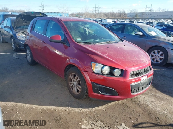 2014 Chevrolet Sonic LT with VIN 1G1JC6SH6E4215294, listed as a IAAI auction lot 41282441 with 107,583 mi miles. Bid and sale history available at carsss.com. Image 1.