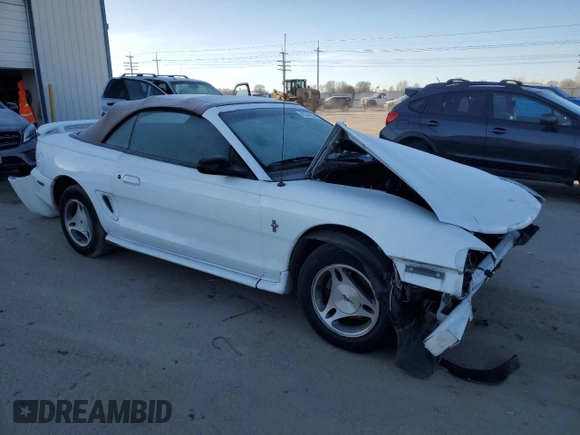 1998 Ford Mustang with VIN 1FAFP4440WF160806, listed as a Copart auction lot 42334235 with 82,105 mi miles and Salvage Title. Bid and sale history available at carsss.com. Image 4.
