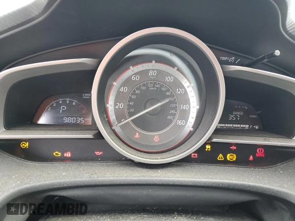 2014 Mazda 3 i Grand Touring with VIN JM1BM1W78E1107449, listed as a Copart auction lot 52378045 with 98,035 mi miles and Salvage Title. Bid and sale history available at carsss.com. Image 9.