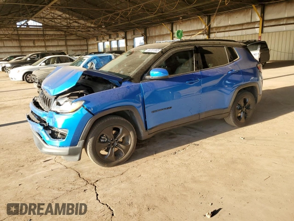 2021 Jeep Compass Altitude with VIN 3C4NJCBB9MT501884, listed as a Copart auction lot 50781865 with 81,841 mi miles and Salvage Title. Bid and sale history available at carsss.com. Image 1.