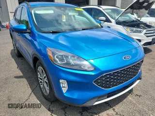 2021 Ford Escape SEL Hybrid with VIN 1FMCU0CZ2MUA52803, listed as a IAAI auction lot 42634881 with 43,027 mi miles and . Bid and sale history available at DreamBid. Image 1.