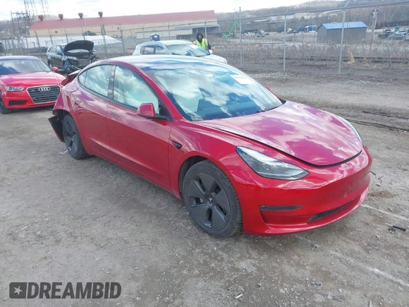 2021 Tesla Model 3 Long Range with VIN 5YJ3E1EB0MF902833, listed as a IAAI auction lot 41854474 with 41,982 mi miles and . Bid and sale history available at DreamBid. Image 1.