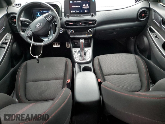 2022 Hyundai Kona N Line with VIN KM8K3CA33NU907847, listed as a Copart auction lot 80837034 with 34,788 mi miles and Salvage Title. Bid and sale history available at carsss.com. Image 8.