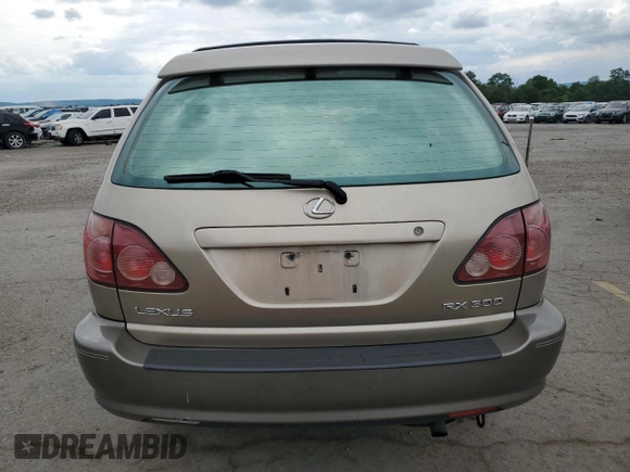1999 Lexus RX 300 Luxury SUV with VIN JT6HF10U7X0087326, listed as a Copart auction lot 56225104 with 205,537 mi miles and Salvage Title. Bid and sale history available at carsss.com. Image 6.