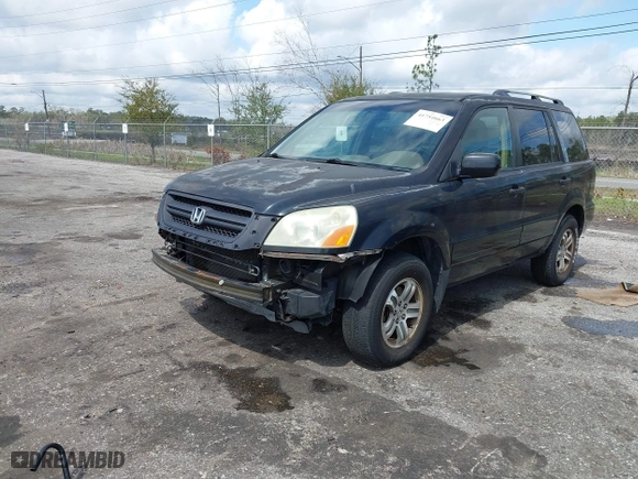 2004 Honda Pilot EX with VIN 5FNYF18514B001334, listed as a IAAI auction lot 41754663 with 208,514 mi miles. Bid and sale history available at carsss.com. Image 2.