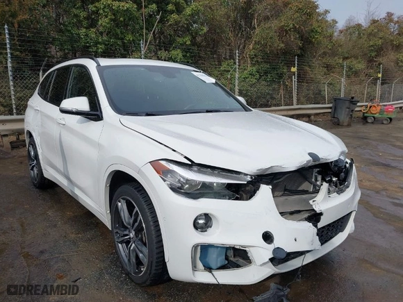 2018 BMW X1 sDrive28i with VIN WBXHU7C39J3H43185, listed as a IAAI auction lot 41798183 with 51,666 mi miles. Bid and sale history available at carsss.com. Image 1.