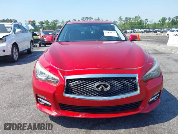 2017 Infiniti Q50 Red Sport 400 with VIN JN1FV7AR3HM870642, listed as a IAAI auction lot 42070635 with 163,848 mi miles. Bid and sale history available at carsss.com. Image 12.