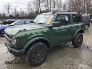2024 Ford Bronco Black Diamond with VIN 1FMDE1AH1RLA36378, listed as a Copart auction lot 84900334 with 9,214 mi miles and Salvage Title. Bid and sale history available at carsss.com. Image 1.