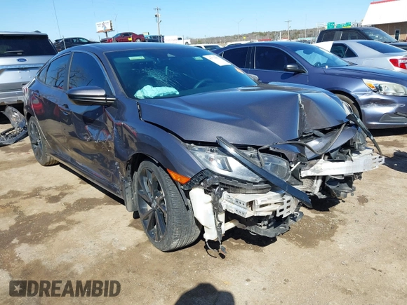 2019 Honda Civic Sport with VIN 19XFC2F82KE019704, listed as a IAAI auction lot 41770051 with 90,011 mi miles and . Bid and sale history available at DreamBid. Image 1.