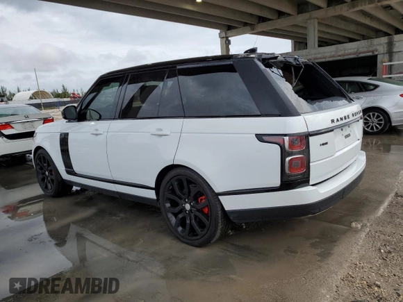 2018 Land Rover Range Rover with VIN SALGR2RV5JA503073, listed as a Copart auction lot 38466314 with 74,366 mi miles and . Bid and sale history available at DreamBid. Image 2.