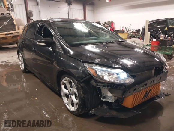 2014 Ford Focus ST with VIN 1FADP3L91EL375674, listed as a IAAI auction lot 41572329 with 100,253 mi miles and . Bid and sale history available at carsss.com. Image 1.