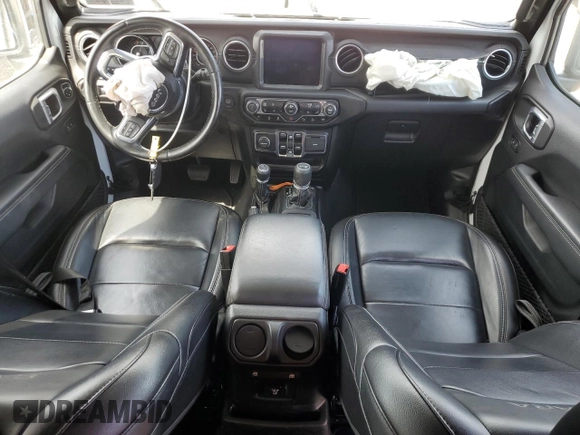 2021 Jeep Wrangler Unlimited Sahara with VIN 1C4HJXEG4MW550691, listed as a Copart auction lot 55654035 with Not provided miles and Salvage title. Bid and sale history available at DreamBid. Image 8.