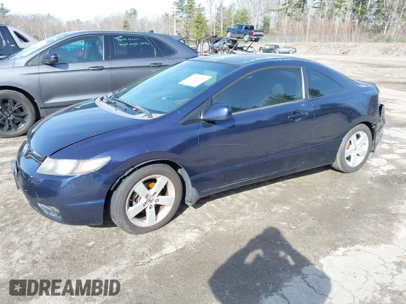 2008 Honda Civic Cpe LX with VIN 2HGFG11678H551890, listed as a IAAI auction lot 41869345 with 170,657 mi miles. Bid and sale history available at carsss.com. Image 2.