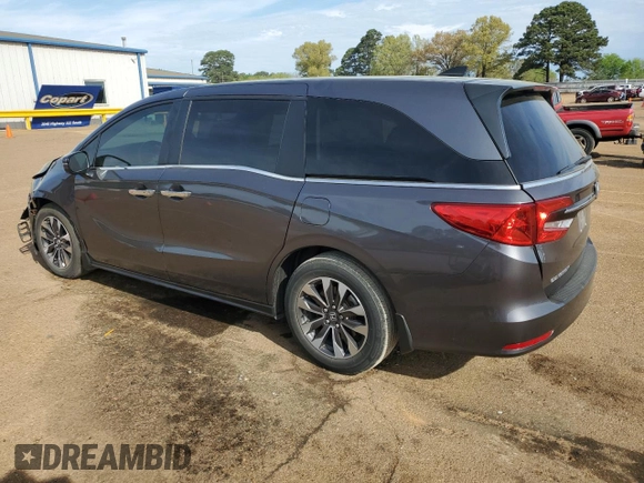 2024 Honda Odyssey EX-L with VIN 5FNRL6H6XRB016148, listed as a Copart auction lot 50639375 with 27,113 mi miles and Salvage Title. Bid and sale history available at DreamBid. Image 2.