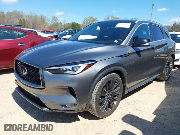 2020 Infiniti QX50 ESSENTIAL with VIN 3PCAJ5M3XLF119022, listed as a IAAI auction lot 41886633 with 55,650 mi miles. Bid and sale history available at carsss.com. Image 21.