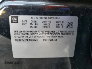 2012 Cadillac CTS Premium z VIN 1G6DP5E39C0103583, wystawiony jako Copart lot #84482794 z przebiegiem 176 233 mil mil oraz Szkody całkowita. Historia ofert i sprzedaży dostępna na DreamBid. Obrazek 14.