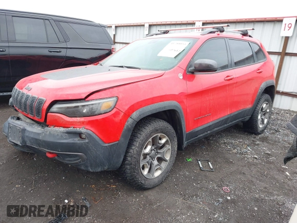 2019 Jeep Cherokee Trailhawk with VIN 1C4PJMBX4KD337408, listed as a IAAI auction lot 41788054 with 42,365 mi miles and . Bid and sale history available at DreamBid. Image 17.
