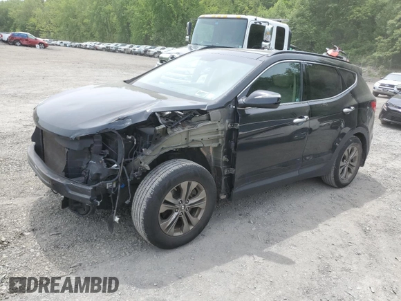 2014 Hyundai Santa Fe with VIN 5XYZUDLB3EG201098, listed as a Copart auction lot 58347205 with 130,610 mi miles and Salvage title. Bid and sale history available at DreamBid. Image 1.