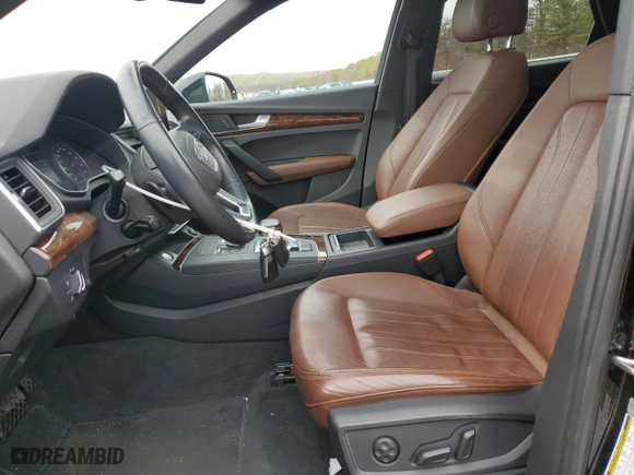 2018 Audi Q5 Premium with VIN WA1ANAFY8J2072220, listed as a Copart auction lot 50496285 with 61,366 mi miles and Salvage Title. Bid and sale history available at carsss.com. Image 7.