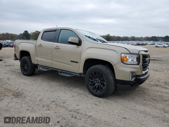 2021 GMC Canyon 4WD Elevation with VIN 1GTG6CEN1M1281552, listed as a Copart auction lot 80982384 with 50,001 mi miles and Salvage Title. Bid and sale history available at carsss.com. Image 4.