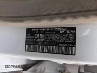 2013 Mercedes-Benz C 300 Sport z VIN WDDGF8ABXDR248663, wystawiony jako Copart lot #48704985 z przebiegiem 108 815 mil mil oraz Szkoda całkowita • Salvage title. Historia ofert i sprzedaży dostępna na DreamBid. Obrazek 12.