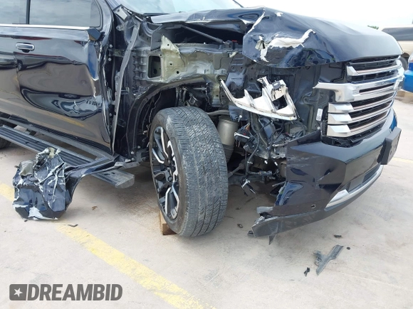 2023 Chevrolet Tahoe High Country with VIN 1GNSCTKT8PR215292, listed as a IAAI auction lot 42377531 with 32,525 mi miles and . Bid and sale history available at DreamBid. Image 6.