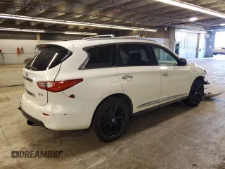 2013 Infiniti JX35 with VIN 5N1AL0MN5DC300201, listed as a Copart auction lot 62527034 with 150,129 mi miles and Salvage Title. Bid and sale history available at carsss.com. Image 3.