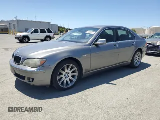2006 BMW 7 Series 750i with VIN WBAHL83546DT02261, listed as a Copart auction lot 61686475 with 86,909 mi miles and Salvage title. Bid and sale history available at DreamBid. Image 1.