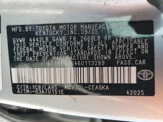 2006 Toyota Camry LE z VIN 4T1BF32K46U113289, wystawiony jako Copart lot #52558135 z przebiegiem 213 000 mil mil oraz Szkoda całkowita • Salvage title. Historia ofert i sprzedaży dostępna na DreamBid. Obrazek 12.