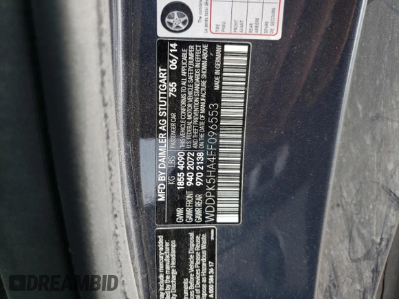 2015 Mercedes-Benz SLK-Class SLK 350 with VIN WDDPK5HA4FF096553, listed as a Copart auction lot 62951933 with 102,205 mi miles. Bid and sale history available at carsss.com. Image 14.