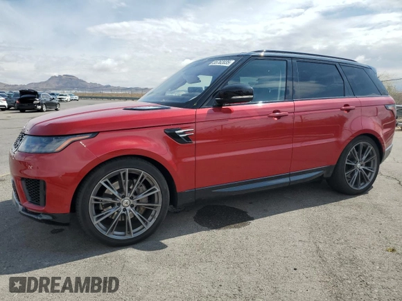 2018 Land Rover Range Rover Sport HSE with VIN SALWR2RV7JA189373, listed as a Copart auction lot 55762035 with 44,247 mi miles and Salvage title. Bid and sale history available at DreamBid. Image 1.