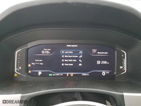 2019 Volkswagen Atlas 3.6L V6 SEL R-Line with VIN 1V2RR2CA0KC603673, listed as a Copart auction lot 44315855 with 58,884 mi miles and Salvage Title. Bid and sale history available at carsss.com. Image 9.