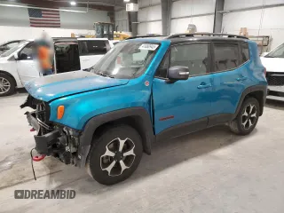 2020 Jeep Renegade Trailhawk z VIN ZACNJBC13LPL92812, wystawiony jako Copart lot #41880945 z przebiegiem 77 568 mil mil oraz Szkoda całkowita • Salvage title. Historia ofert i sprzedaży dostępna na DreamBid. Obrazek 1.