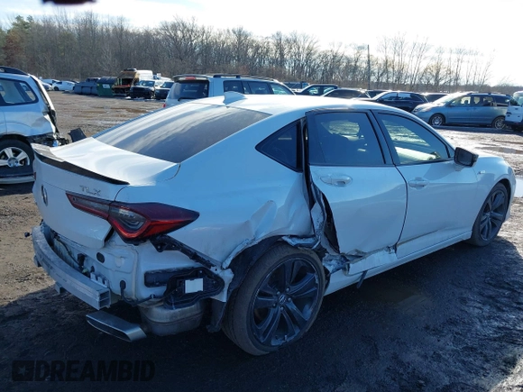 2021 Acura TLX w/A-Spec Package with VIN 19UUB5F59MA013665, listed as a IAAI auction lot 41569907 with 48,429 mi miles. Bid and sale history available at carsss.com. Image 6.