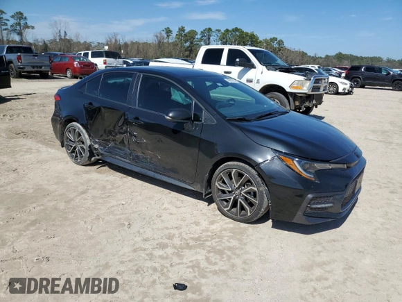 2022 Toyota Corolla SE with VIN 5YFS4MCE7NP126008, listed as a Copart auction lot 46907645 with 26,999 mi miles and Salvage Title. Bid and sale history available at DreamBid. Image 4.