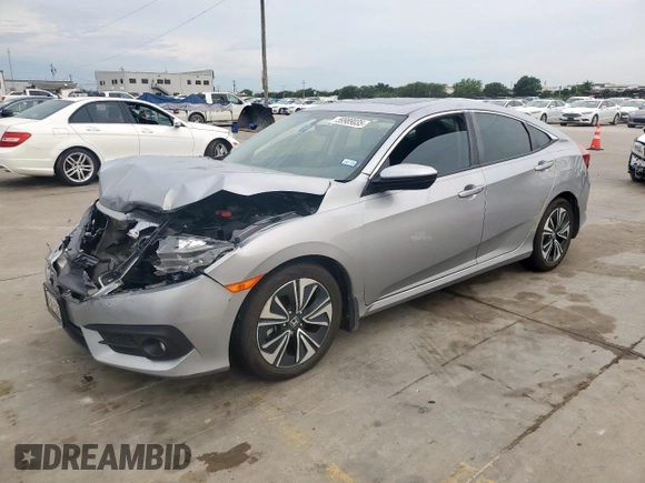 2018 Honda Civic EX-L z VIN JHMFC1F7XJX029864, wystawiony jako Copart lot #59989035 z przebiegiem 43 318 mil mil oraz Szkoda całkowita • Salvage title. Historia ofert i sprzedaży dostępna na DreamBid. Obrazek 1.