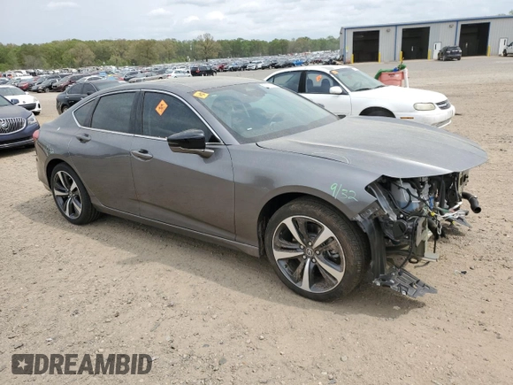 2024 Acura TLX Technology with VIN 19UUB5F48RA001487, listed as a Copart auction lot 50913355 with 5,467 mi miles and Salvage Title. Bid and sale history available at DreamBid. Image 4.