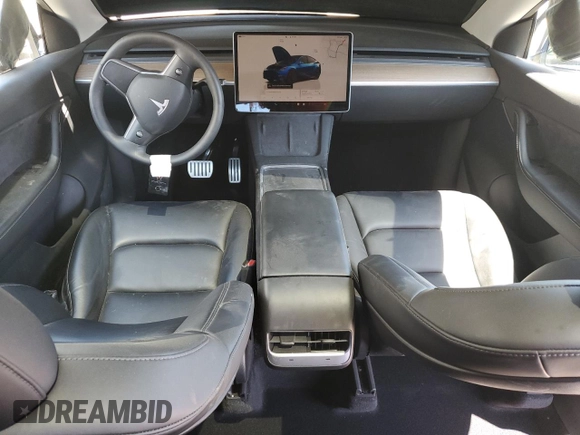 2022 Tesla Model Y Performance with VIN 7SAYGDEF4NF489629, listed as a Copart auction lot 64181775 with 22,120 mi miles and Salvage title. Bid and sale history available at DreamBid. Image 8.