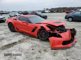 2019 Chevrolet Corvette Z06 2LZ with VIN 1G1YS2D68K5605762, listed as a Copart auction lot 85744714 with 6,485 mi miles and Salvage Title. Bid and sale history available at carsss.com. Image 4.